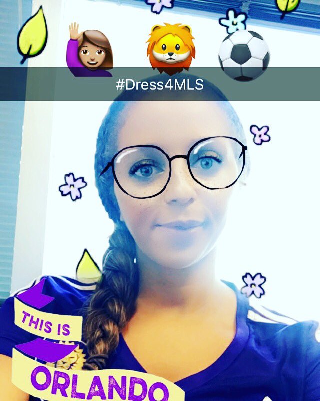 JennieAnne17's tweet photo. So ready for @orlandocitysc tomorrow!!! Vamos Orlando!!!! 💜🦁⚽️💁🏽‍♀️ #Dress4MLS #FaceofCity #OCSC #MLS https://t.co/Us7HlVUgwk
