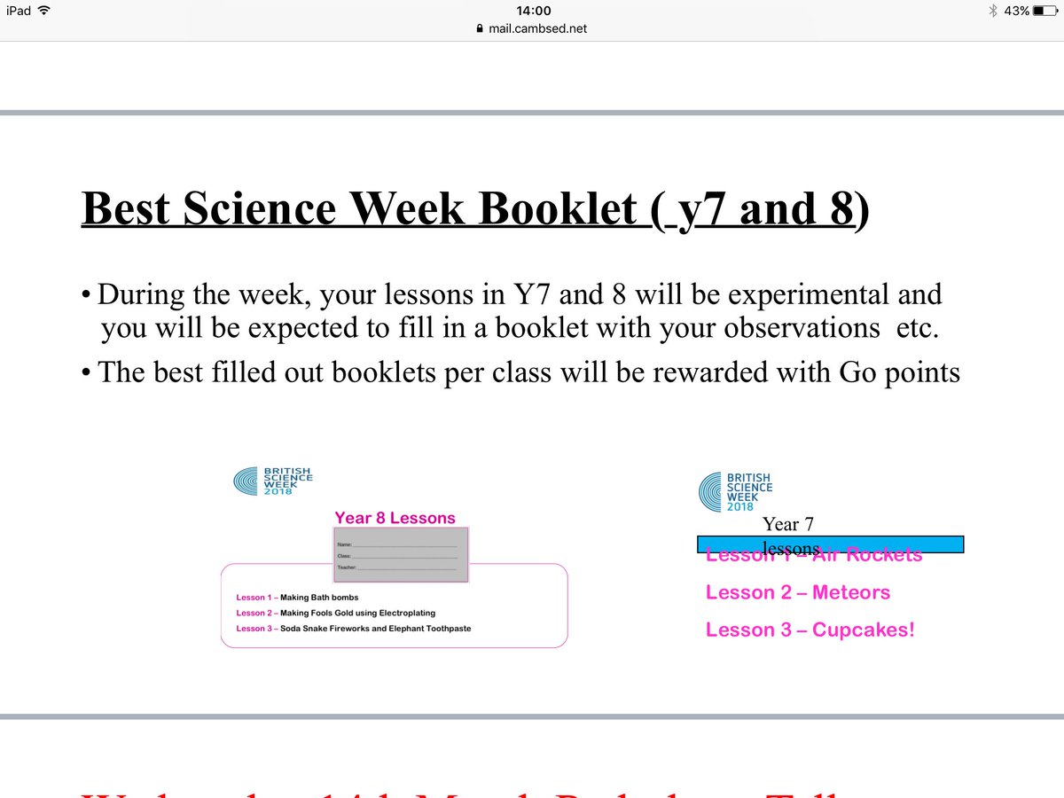 ACScientists's tweet photo. Details of Science Week attached.Look out for some crazy scientists during the week? https://t.co/jziYmVOP3G