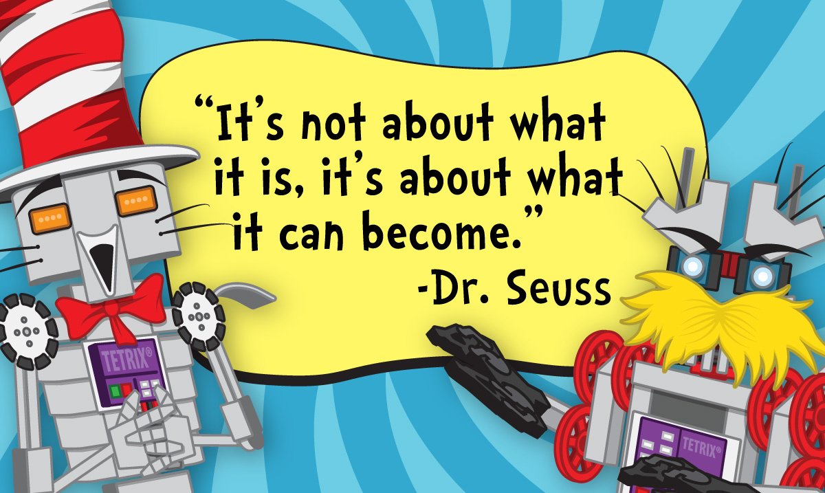 pitscoed's tweet photo. A little #inspiration on #DrSeussDay!
#MrRobot and #FrankeeBot were not about to miss the shenanigans and spirit of Dr. Seuss's birthday! π
Are you celebrating with #STREAM activities for #ReadAcrossAmericaDay?
#catinthehat #thelorax #friday #quote https://t.co/d7PVlRuAHK