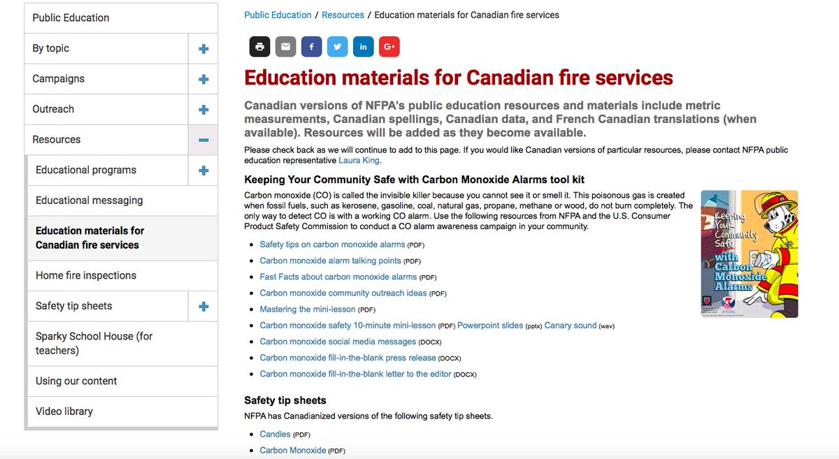 Laura King On Twitter Thrilled That Nfpa S Canadian Resources
