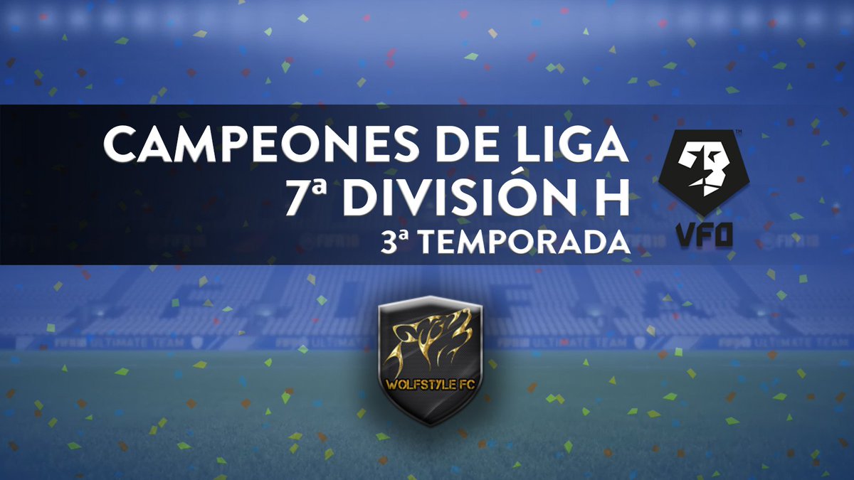 En séptima división, en el grupo H felicitamos a <a href="/WolfStyleFC/">WolfStyle FC</a> que se han proclamado campeones y consiguen así su asecenso directo a sexta división 🏆🏆¡¡Felicidades chicos!!