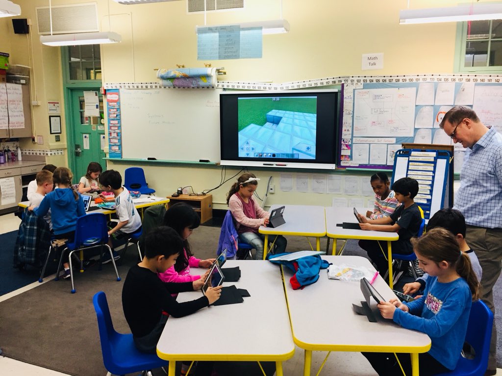 BrookNickell's tweet photo. Very excited to be implementing Minecraft EDU @AIS_Eagles! 2nd Gd Ss @AISLearns are using @PlayCraftLearn to build museums of the future. An amazing lesson that focuses on critical thinking and creativity. https://t.co/NIy5WMId1r