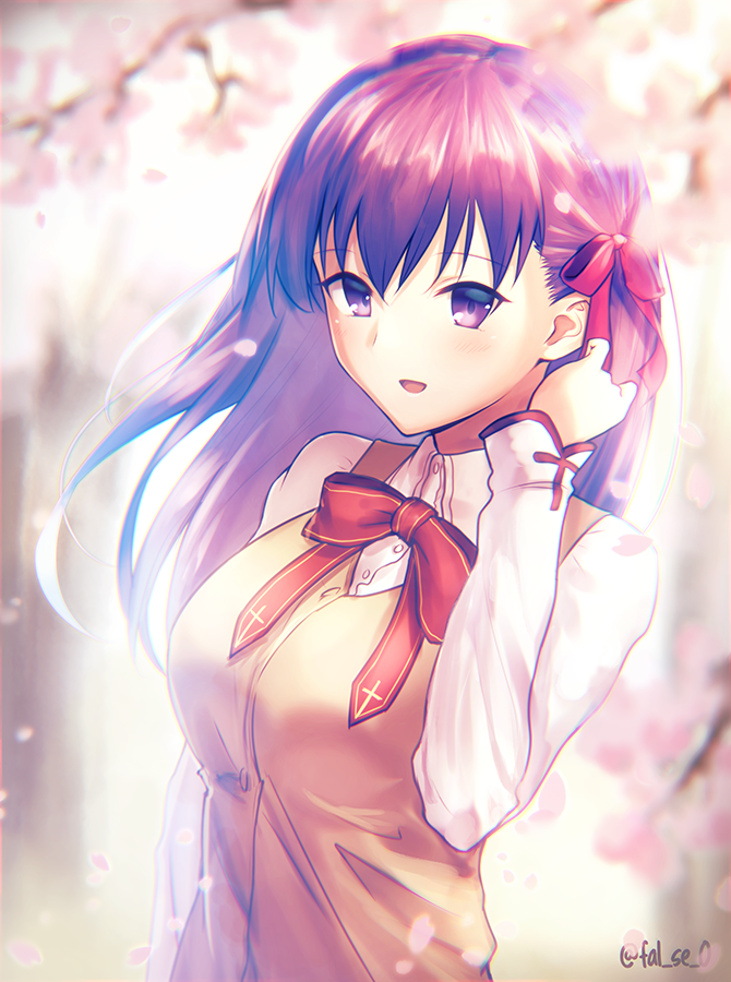間桐桜 「桜おめでとう!前描いたやつにちょっと加筆してみました #間桐桜生誕祭2018 」|fal@充電中のイラスト