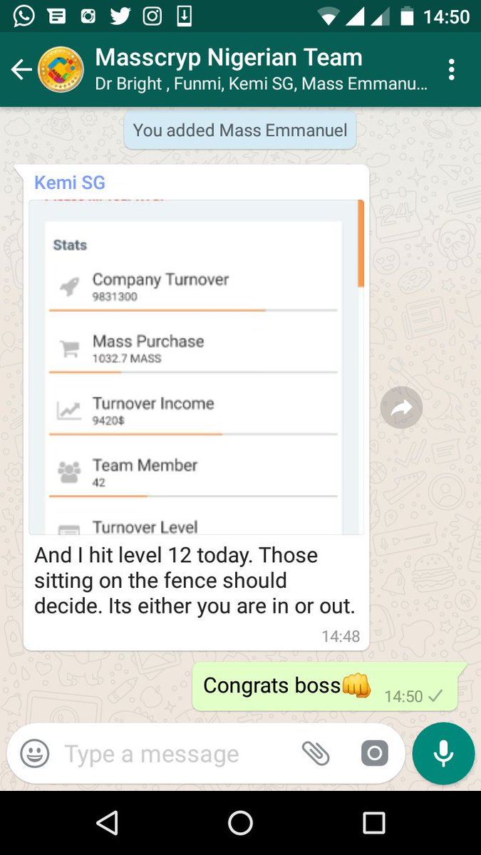 MassCrypto's tweet photo. Don't sit on the fence, make the crypto money.....Let's teach you how to convert $100(40k NGN) into $9420(3.6million NGN). It's easy, be financially free in 2018!!!  #Masscryp #Masscoin #Cryptocurrency #NetworkMarketing #BusinessOpportunity #LifetimeInvestment #FutureOfMoney https://t.co/t5N0TaKyYI