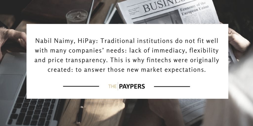 To what extent are #fintechs able to disrupt the #payments landscape? <a href="/NabilNaimy/">Nabil NAIMY</a> from <a href="/hipay/">HiPay</a> shares his thoughts on the financial industry dynamics and it's impact on payments bit.ly/2oBtdnV