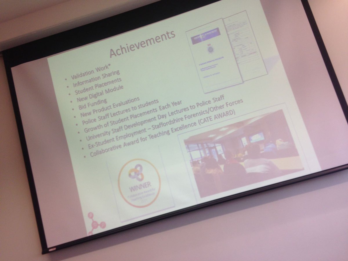 StaffsUniJSS's tweet photo. Stuart Bell from Staffs Police talking about the benefits to both students and the police from a formal partnership @INTREPIDForSci #forensiccollaboration https://t.co/mOS1Vx8l2K