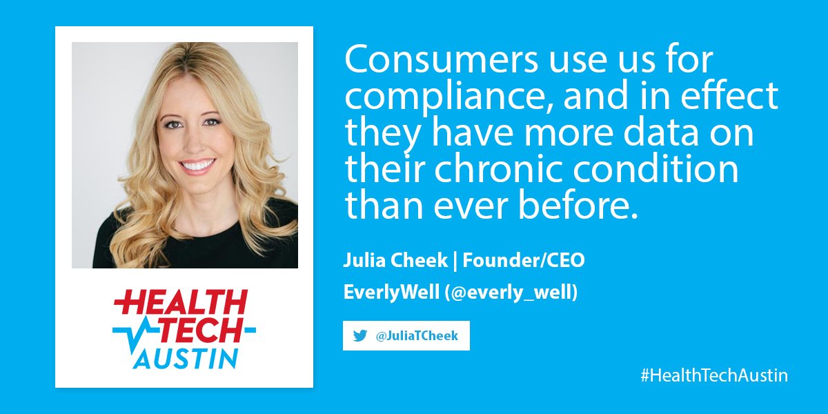 HealthTechATX's tweet photo. Smart Strategy by Consumers as Described by @everly_well Founder/CEO @JuliaTCheek during our recent Consumerization of Health Care event. #consumeradvocate #HealthcareRevolution #CrackYourCode https://t.co/ridCYhcCwL