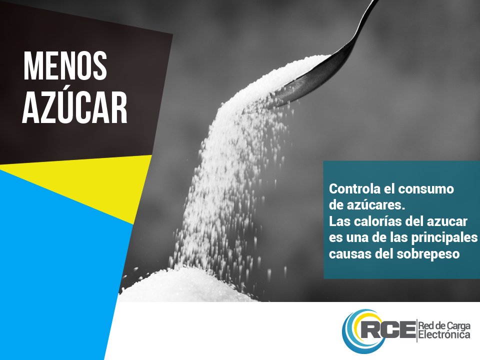 ReddeCarga's tweet photo. #ConsejoRCE 
Disminuye el consumo de azúcar, para llevar una vida saludable https://t.co/pLLqNBFl3J