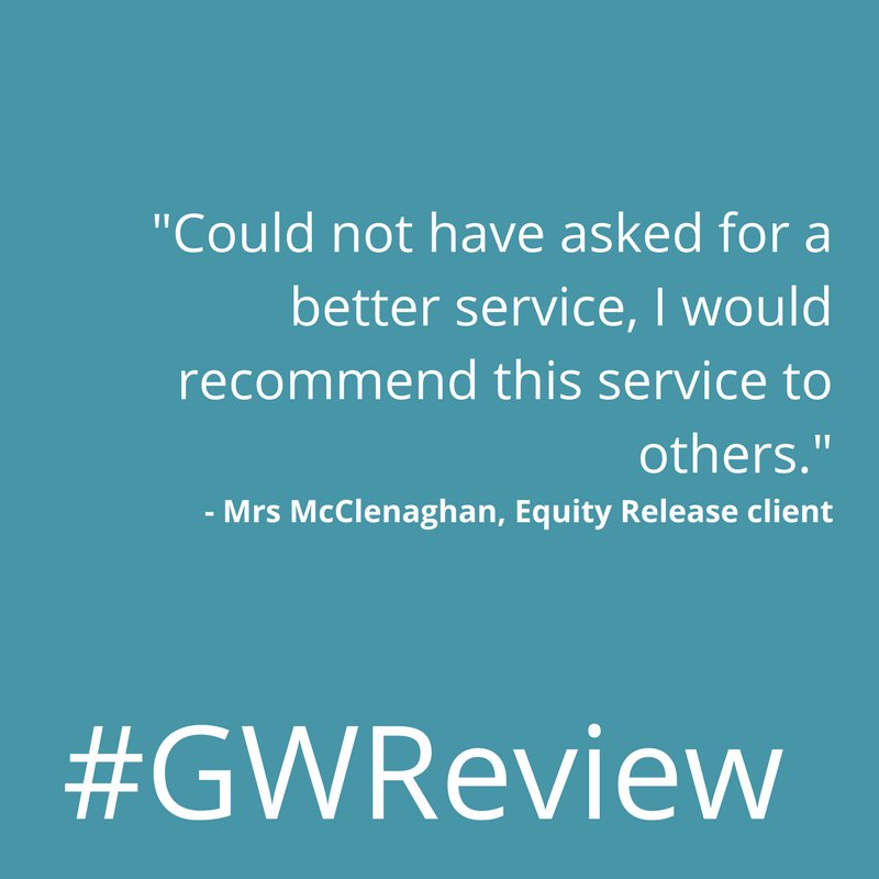 Celebrating the #FridayFeeling with a piece of kind feedback from one of our #EquityRelease clients. <a href="/RichEspley/">Rich Espley</a> and his team are delighted! #FeedbackFriday 💙😀