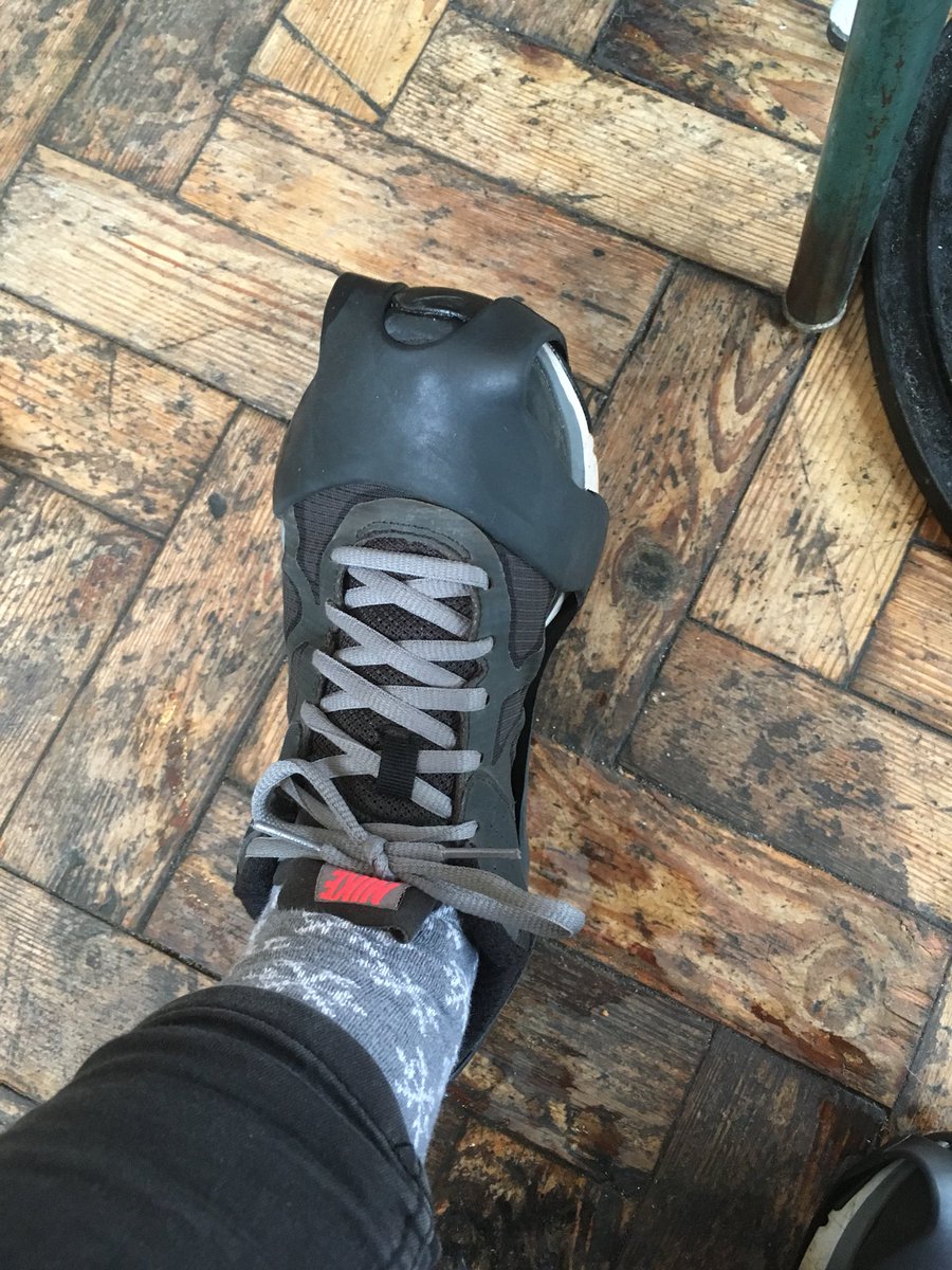 seag1rl's tweet photo. Got my ice spike overshoes on lads. Can report I am yet to slip over. I have, however, been laughed at repeatedly... #snowday https://t.co/ajSzzHH1ZD
