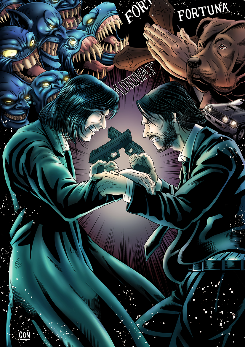GoN_illustrator's tweet photo. Jackie Estacado vs John Wick - #movie #geek #nerd #fanart #comics #ink #inked #jackieestacado #johnwick #keanureeves #artefinal #arte #DigitalArtist #digitalpainting #colors https://t.co/rjy2IKRCQB