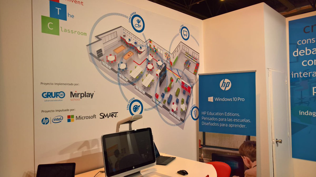 solutiaedu's tweet photo. Segunda jornada en #interdidac2018 en #SemanaDeLaEducacion con @Mirplay 
Ven a conocer el aula #ReinventTheClassroom 
#edtech https://t.co/rhT2jq7PsK
