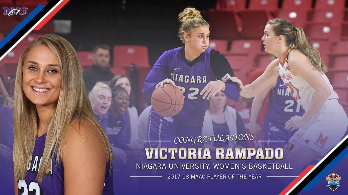 WBB: Congratulations to the 2017-18 #MAACHoops Player of the Year <a href="/NiagaraWBB/">Niagara Women's Basketball</a>'s Victoria Rampado! 🏀🏅