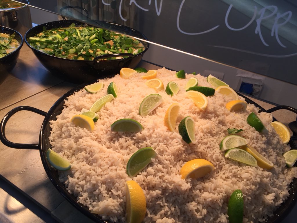 chefforelles's tweet photo. On a cold Friday in Uppingham what better way to warm you up than with a Thai Green curry and warm spiced pear cake with custard. https://t.co/xT4czlqaLr