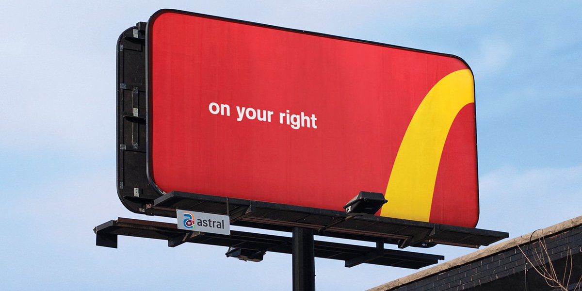 Adweek's tweet photo. .@McDonalds crops the Golden Arches to direct you to the closest restaurant: https://t.co/TuBchcbpGj https://t.co/ZaD7isvwiQ