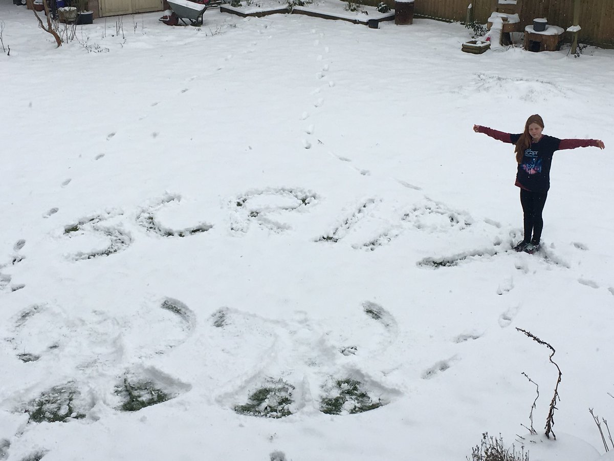 Mandy_swim's tweet photo. Having fun with the kids not in school 😁. What do you think of our snow angel @thescript @TheScript_Danny #FreedomChildSnowAngels https://t.co/0cINn4FkhO