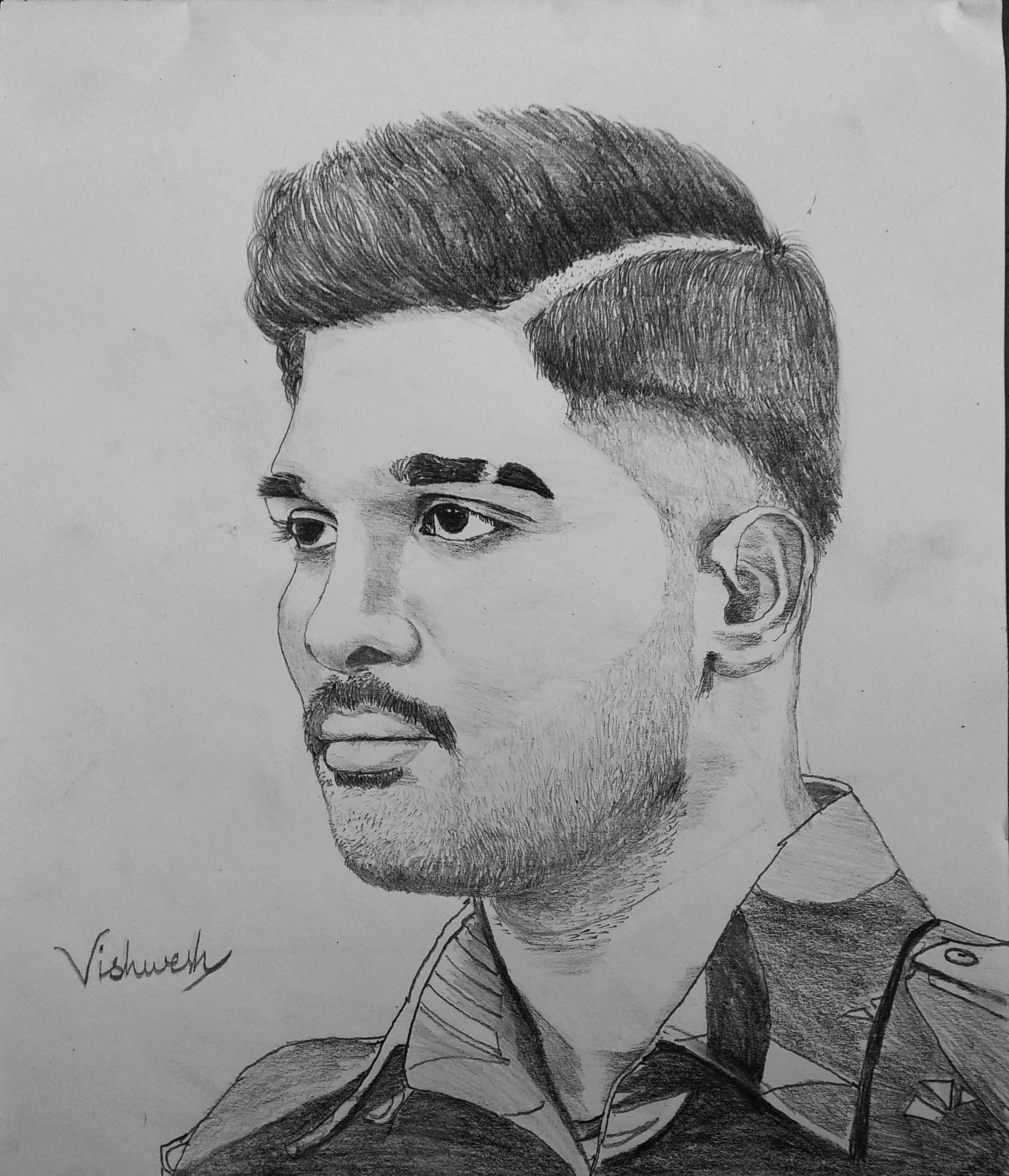 Ala Vaikunthapurramuloo || Allu Arjun Pencil Art | Allu arjun Sketch ||  Vishweswar arts || Trivikram - YouTube