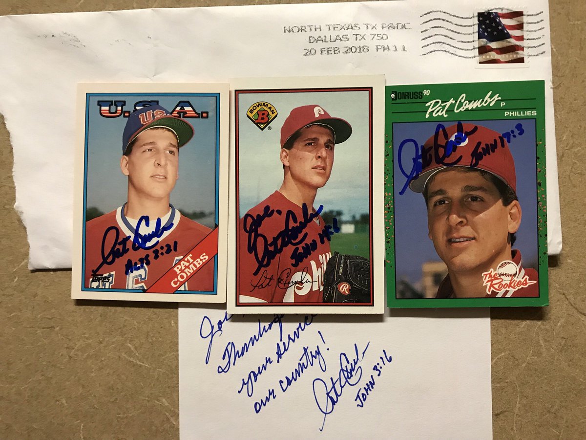 memorabiliaddy's tweet photo. #PatCombs #baseball @MLB @MiLB @MLBNetwork @USABaseball #TTM #AutographCollector #ClassAct #GreatGuy #ThankYou #TTMSuccess https://t.co/f4UmURoPlK