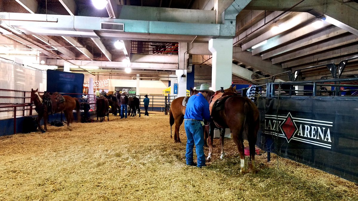 LazyEArena's tweet photo. We're getting cinched up and ready for the start of the 1st Go Round of  the Jr. Ironman Championship!🤠🔥#CTEC18 #letsride #bestweekendever https://t.co/lQyQopCUCF