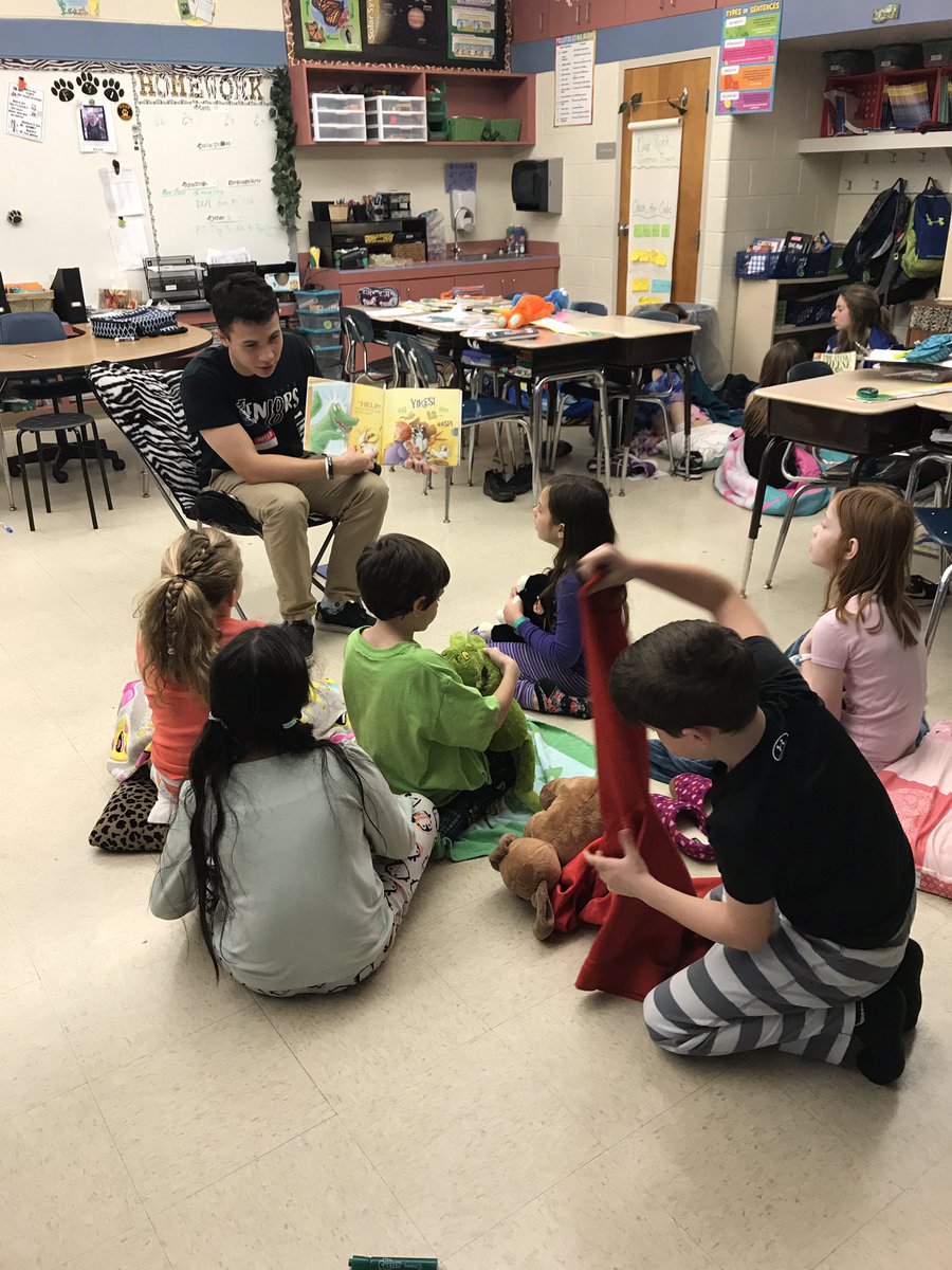 CB South Buddies reading with 3rd grade! #ReadAcrossTitus #SouthSide #TitusPride