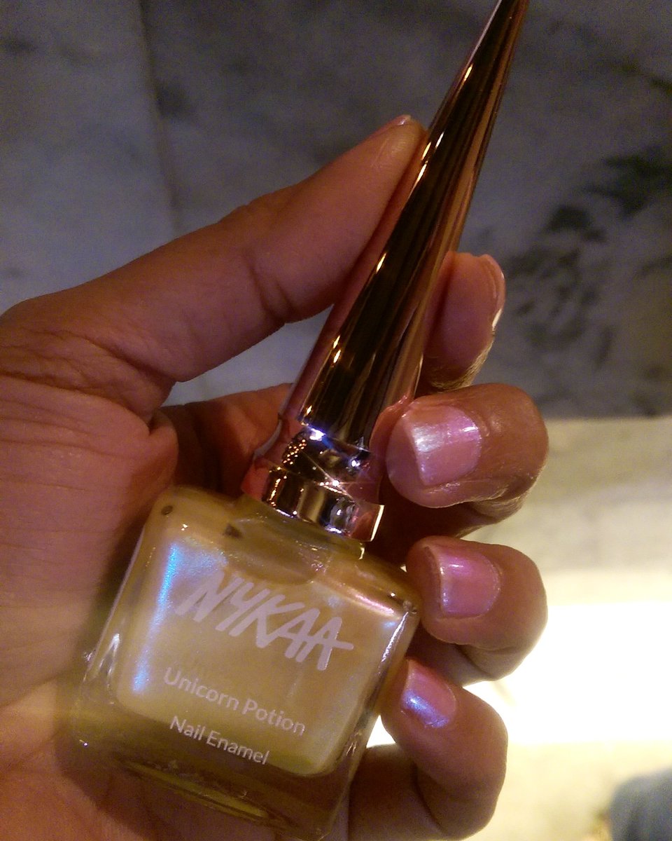 jn_megha's tweet photo. Tried this unicorn inspired holographic nail enamel by @MyNykaa . Totally loved it on my hand. Available in 5 different shades. 
On my nails : Pink pony 238
In my hand :  Sunshine and rainbow 236 https://t.co/kOYeuLr1bw