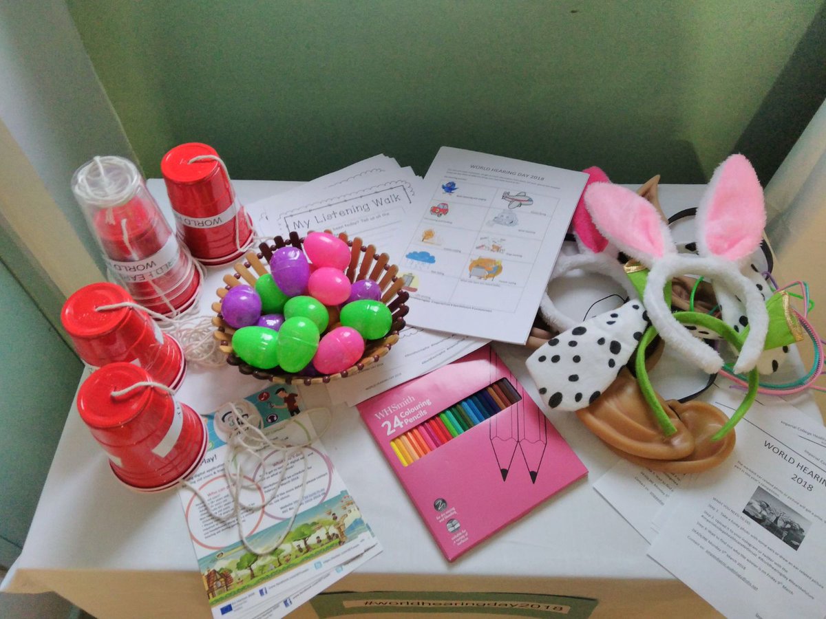 Ahead of #WorldHearingDay2018  the adult and paediatric #audiology teams are running stalls today! Here's the paediatric team at Woodfield Road clinic #Ihearthefuture
