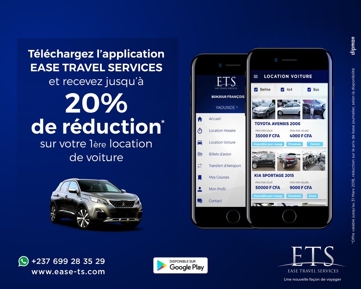 Dipman_ad's tweet photo. Notre collaboration avec @EaseTravelServ a été une véritable expérience humaine. Leur devoir d'offrir toujours plus aux clients nous a inspiré dans les processus de création et une fois encore exigé de repousser nos limites. Nous recommandons l'appli ! ( https://t.co/AxZHBUqaf4 ) https://t.co/x1XhtfUlNN