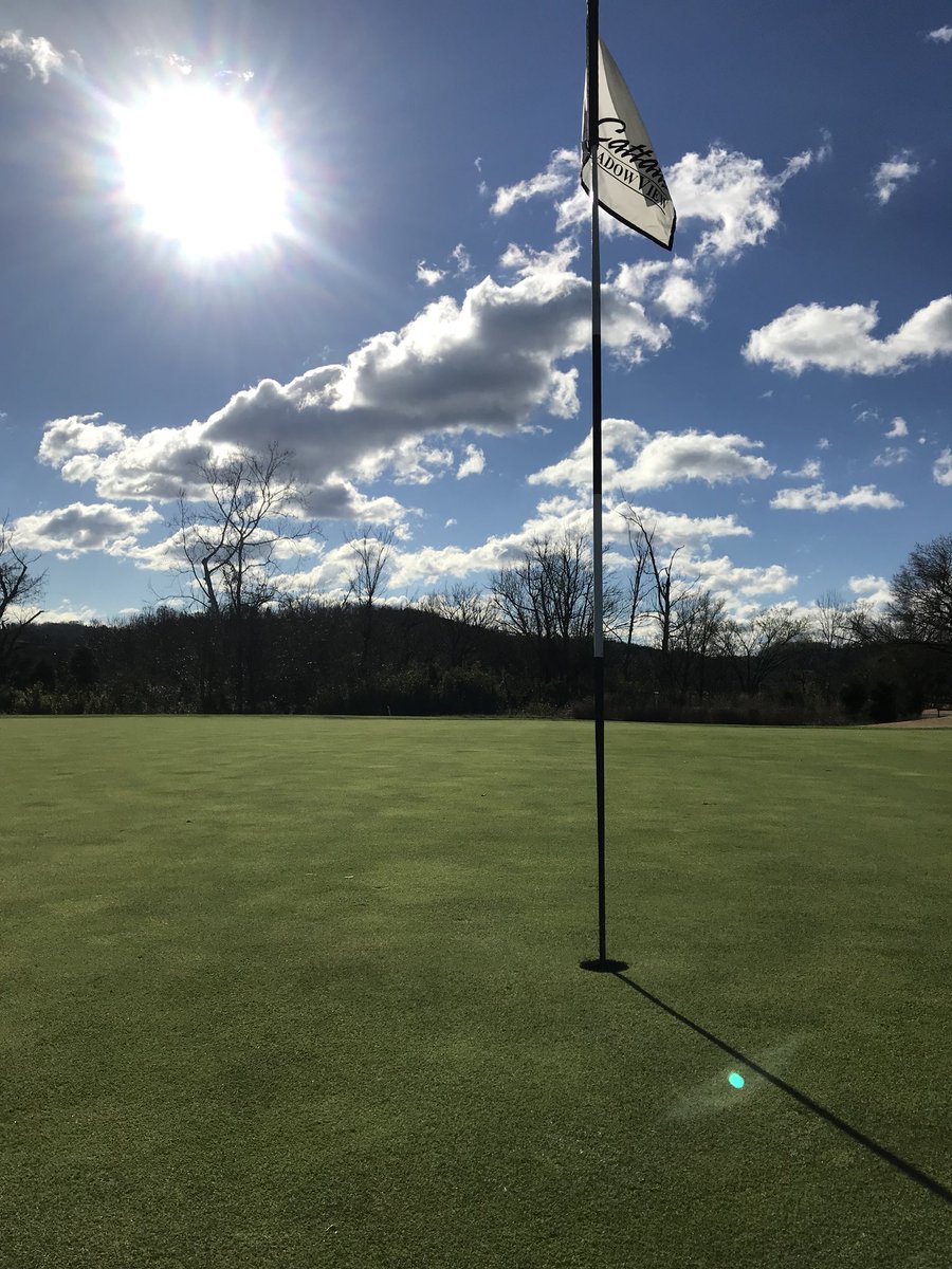 Course is still a bit wet but these greens are pure! Take advantage of that ☀️#nofilter