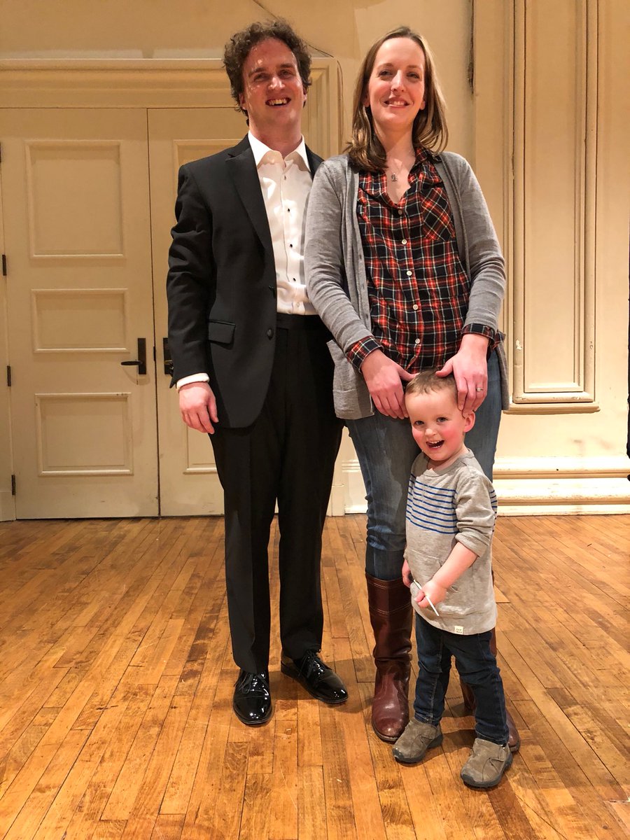 A photo from this past Sunday, after conducting Milhaud, Nielsen, and Sibelius. Also happened to be my son Ben’s first concert! Always a privilege to work with great colleagues and to have family and friends there!