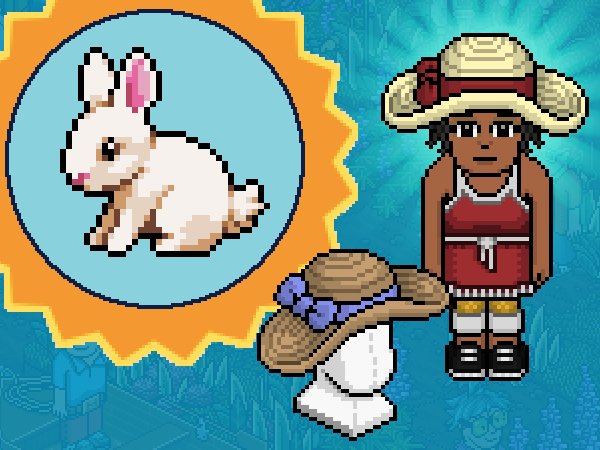 **GLOBAL GIVEAWAY**
ReTweet this to have a chance of winning 1 of 50 Sun Hats and 1 of 50 EXCLUSIVE Easter Bunny badges! (Badge by <a href="/conHabbo/">conHabbo</a> ) You cannot win more than once and Habbos from ALL hotels can participate.