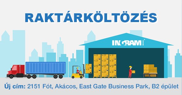 IngramHungary's tweet photo. Költözés miatt raktárunk a mai napon (03.02.) és hétfőn (03.05.) zárva. 
Március 6-tól új helyen várjuk vevőinket! https://t.co/4LpIeoMgaO