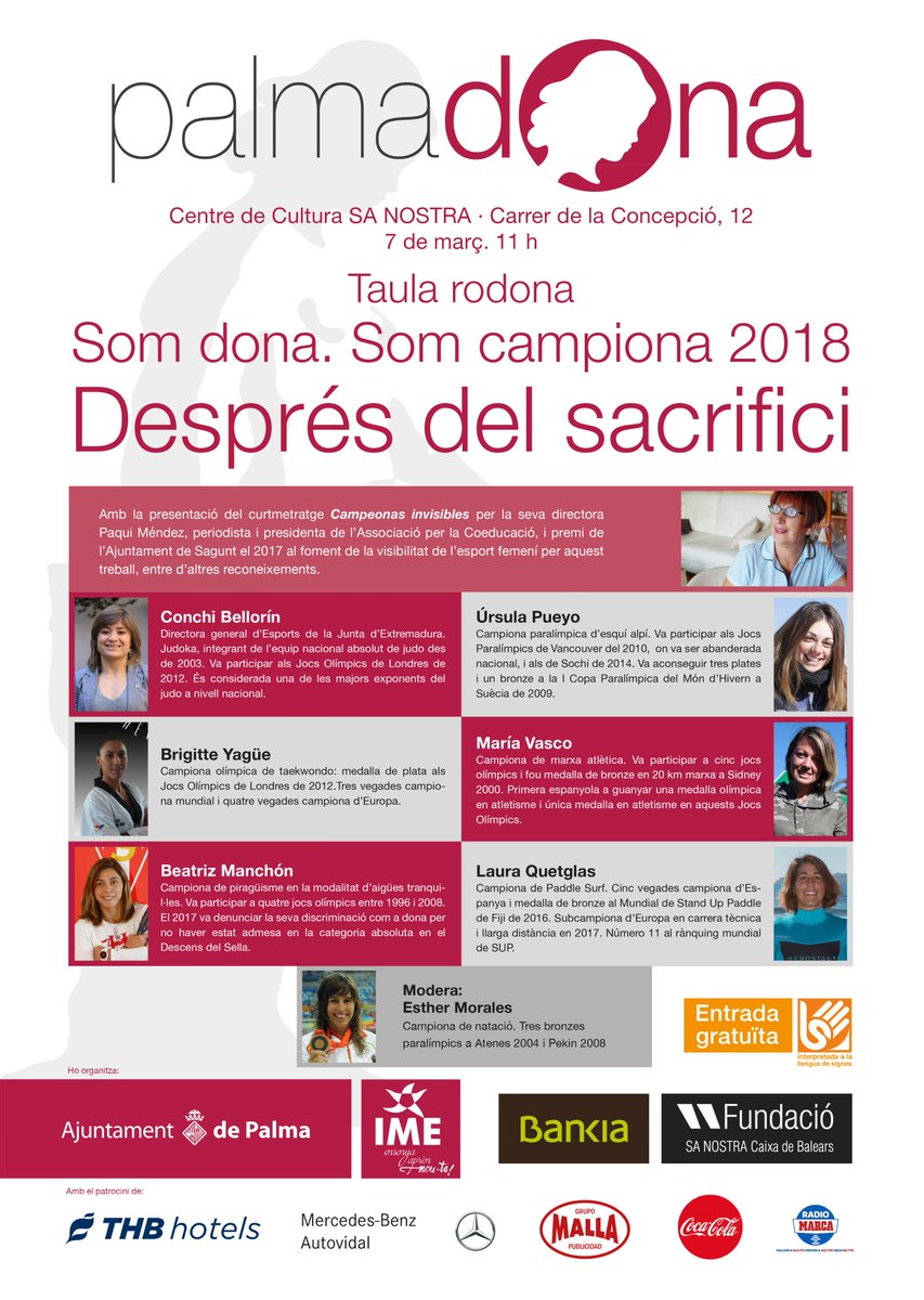 THBHOTELS's tweet photo. Este fin de semana arranca #palmadona con un extenso programa de actividades gratuitas dedicadas a las mujeres y el deporte.
🏆 II EXPO PALMADONA 3 y 4 de marzo.
🏆 III CARRERA POPULAR PALMADONA 4 de marzo a las 12h
¿Te lo vas a perder? #palmadona2018 #mallroca #deporte #mujer https://t.co/cmT5ASAJS4