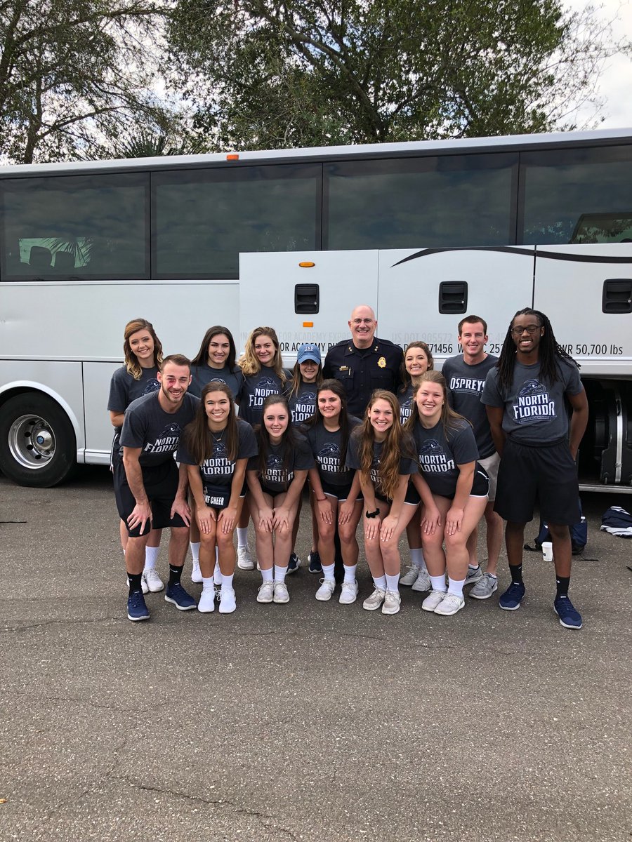 It's Fri-Yay and Chief Dugan is cheering the weekend on with the University of North Florida cheer squad! Go team Go! 
#Swoop
