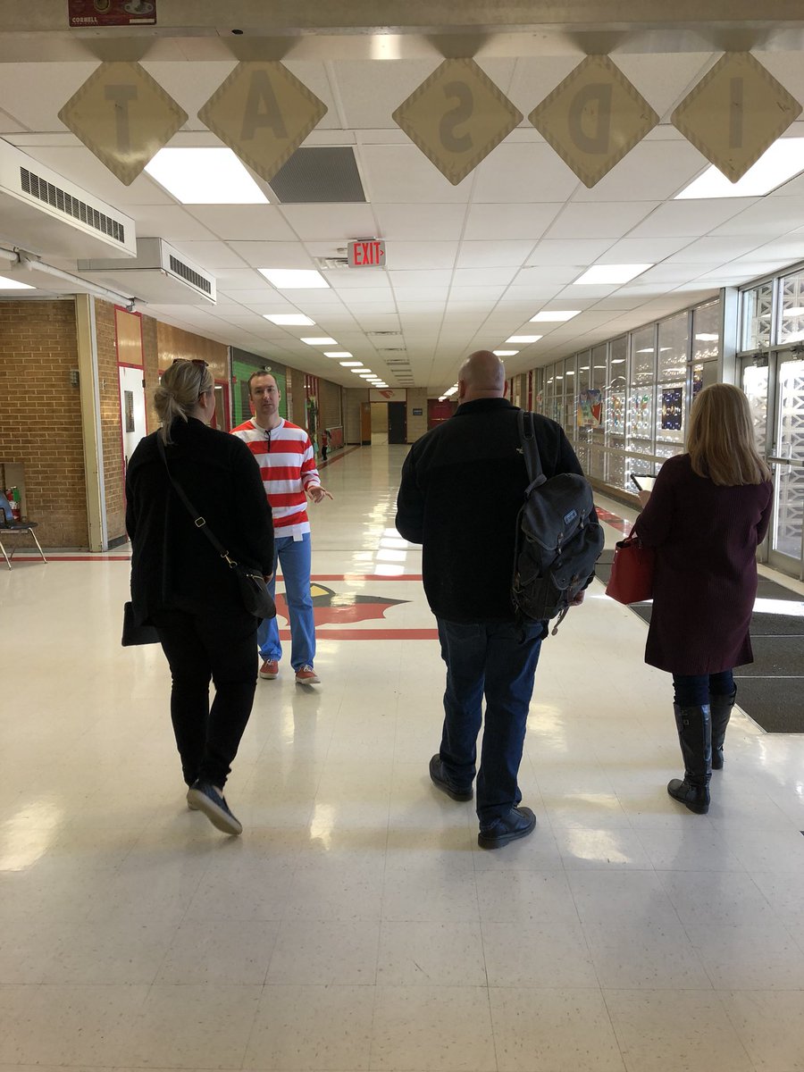 Waldo is showing us around at FD Moon today. #techwalks #campustouring #edtech @OKCPS @OKCPSETS @AaronKellert