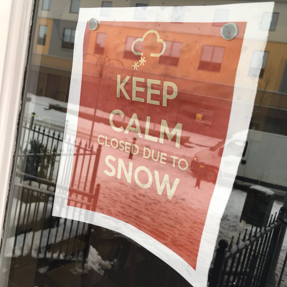 CLOSED again tonight, sorry for any inconvenience caused #Yeovil #stormemma