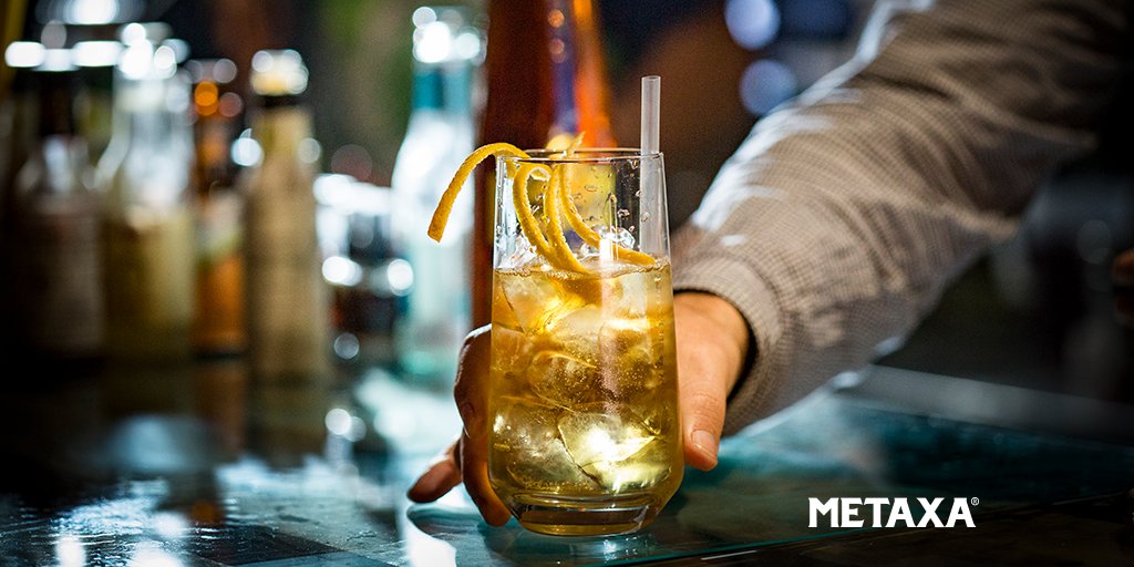Long drinks are elevated through the expert hand of the bartender and the fine amber taste of METAXA 5 Stars. #METAXACocktails