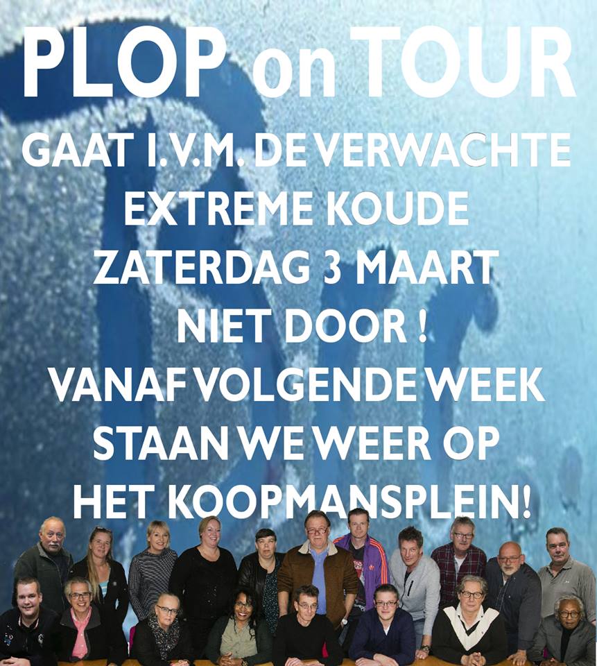StadspartijPLOP's tweet photo. Vanwege de weersomstandigheden is de PLOP-tour morgen afgelast. https://t.co/BJbPwvvPGr