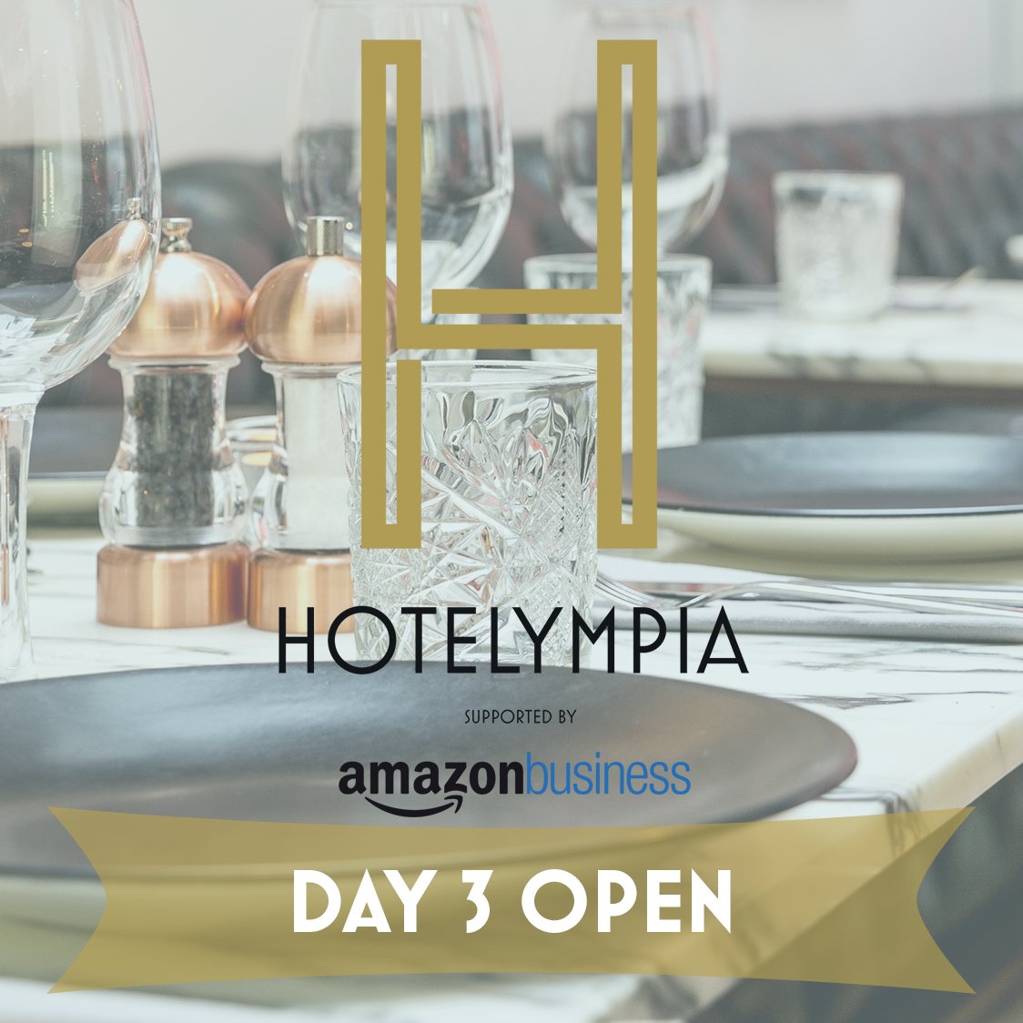 HRC_Event's tweet photo. Day 3 of #Hotelympia18 is now open! 
We've had a great couple of days so far, with more of it all to come today! Make sure you make it down to see what we've got for you! #hospitality #restaurateur #hotelier #restaurant #hotel #catering https://t.co/GQv8zow79u