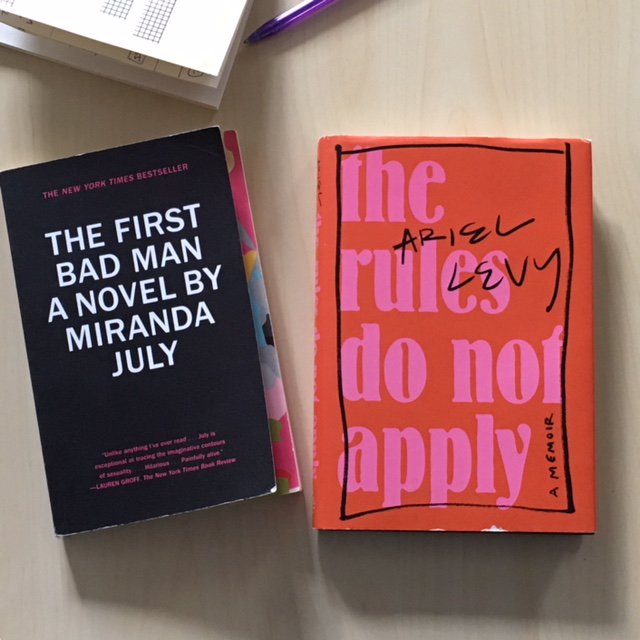 BruneWrites's tweet photo. Pure joy in starting 2018 discovering the existence of @Miranda_July and Ariel Levy @avlskies through this stunning novel and this compelling memoir. 

(Might have a thing for neon pink too but that's beside the point. Or is it?) https://t.co/EThEpLkiD6