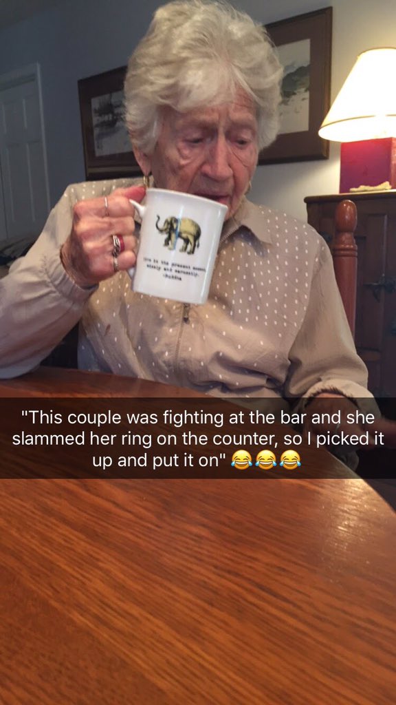 mjsowards's tweet photo. Nana is my favorite person in the history of all time, ever. https://t.co/W6m7oz4Ylj