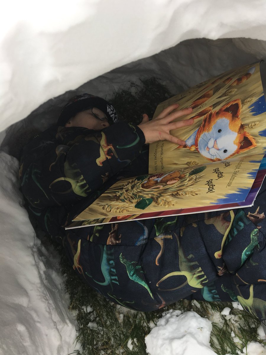 AmandaHunter75's tweet photo. @Miss_Wilson_P2B Jacob finished the igloo today and had lots of other fun in the snow! #SPSLovesToRead #SPSsnowday @SimpsonPrimary https://t.co/YJYkzDA8gv