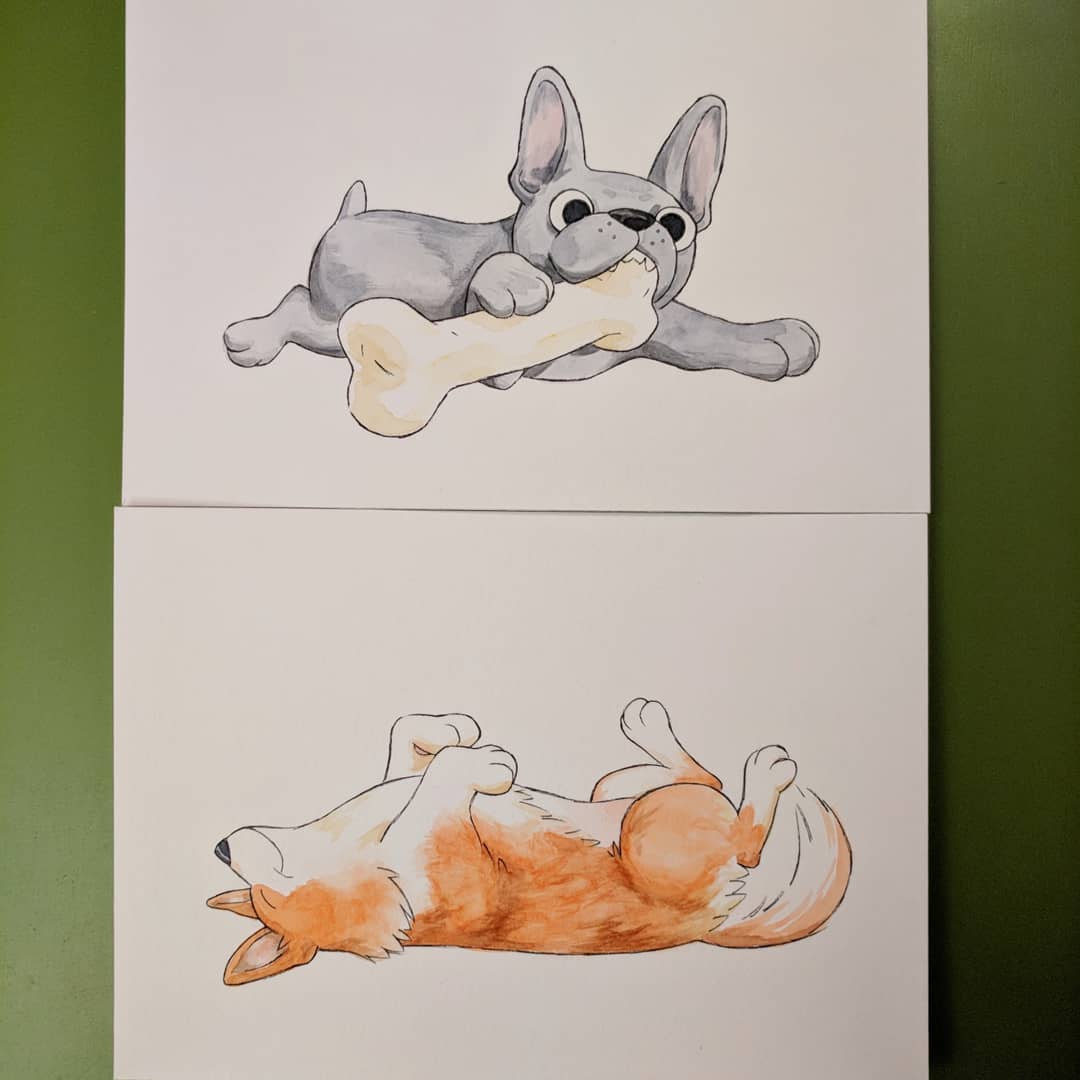 GregHillsman's tweet photo. Watercolored them dogz https://t.co/q2txzVIdMq