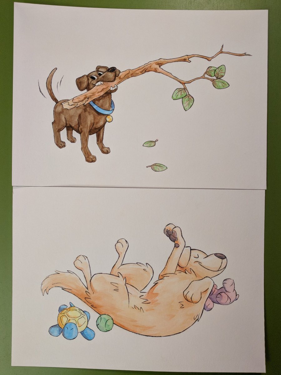 GregHillsman's tweet photo. Watercolored them dogz https://t.co/q2txzVIdMq