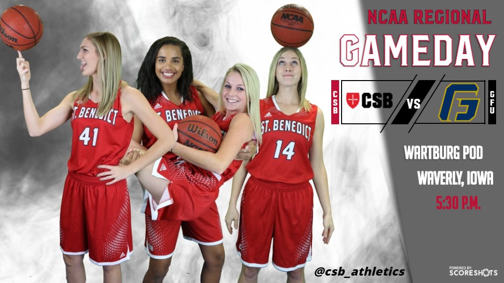 CSB_Athletics's tweet image. It&apos;s National Tournament #GameDay for @CSBBasketball! CSB makes its 2018 tourney debut at 5:30 p.m. against No. 13 George Fox. Check the preview for game details and how to follow along live! bit.ly/2FMcNk3