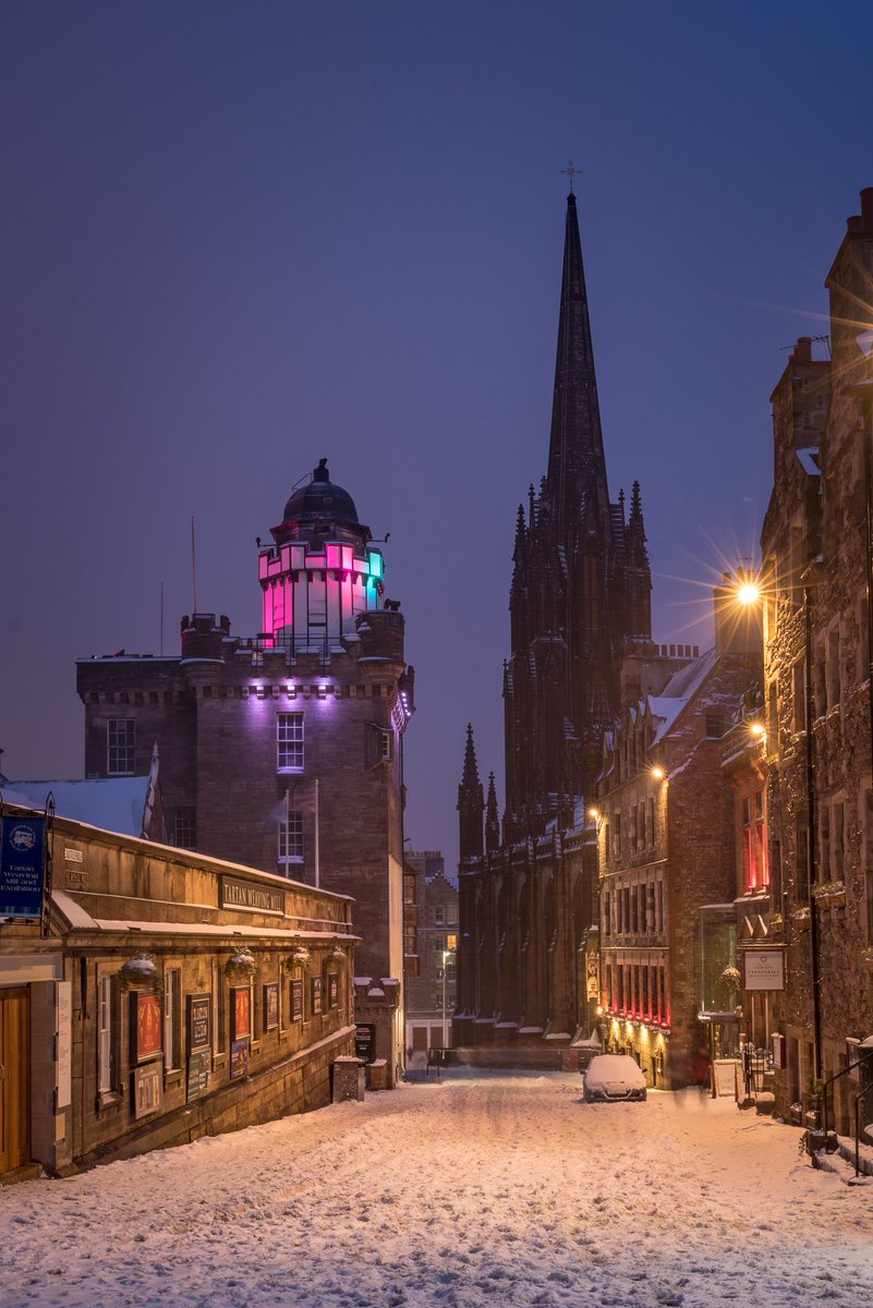 Studio2Scot's tweet photo. Looking down the Royal Mile from the Castle Esplanade last night #edinburgh https://t.co/dXIxSJvjeY
