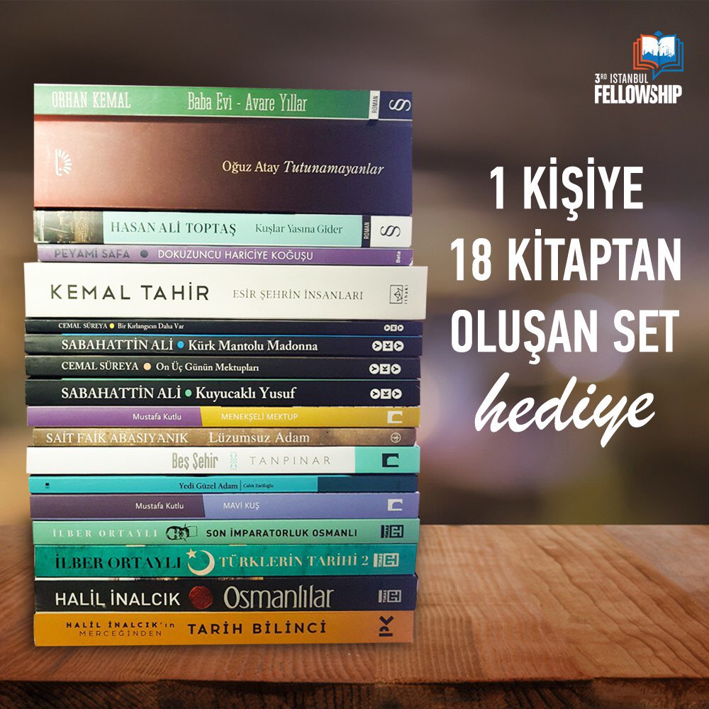 FellowshipIst's tweet photo. Bu paylaşımı Retweet edip hesabımızı takip edenler arasından 1 kişiye 18 kitaptan oluşan kitap setini hediye ediyoruz. https://t.co/ZTRIwuQDog