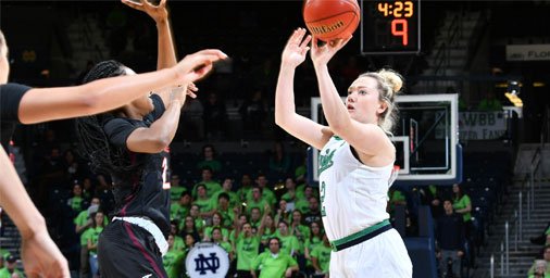 NDscience's tweet photo. Kaitlin Cole, like many other #NDScience sophomores, plans go to med school. Unlike many other aspiring doctors, however, Cole has a rigorous athletics schedule — as a member of @ndwbb. https://t.co/cBvVqG2kwM https://t.co/d8iSHB5BYf