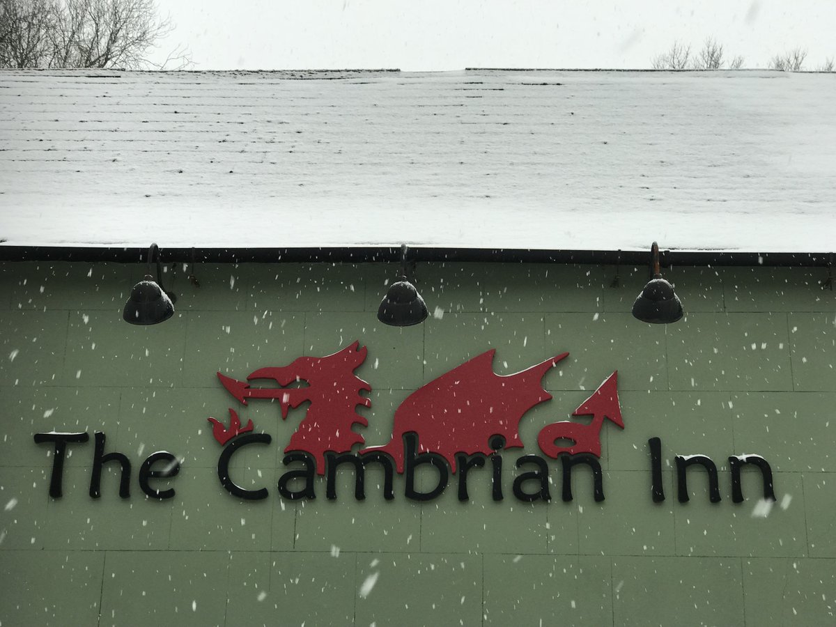 Heavier snowfall in Solva area, so decided to close The Cambrian tonight, sorry to disappoint anyone with 4x4's or Ski's , but will be back open as normal for lunch / dinner tomorrow, enjoy the snow!