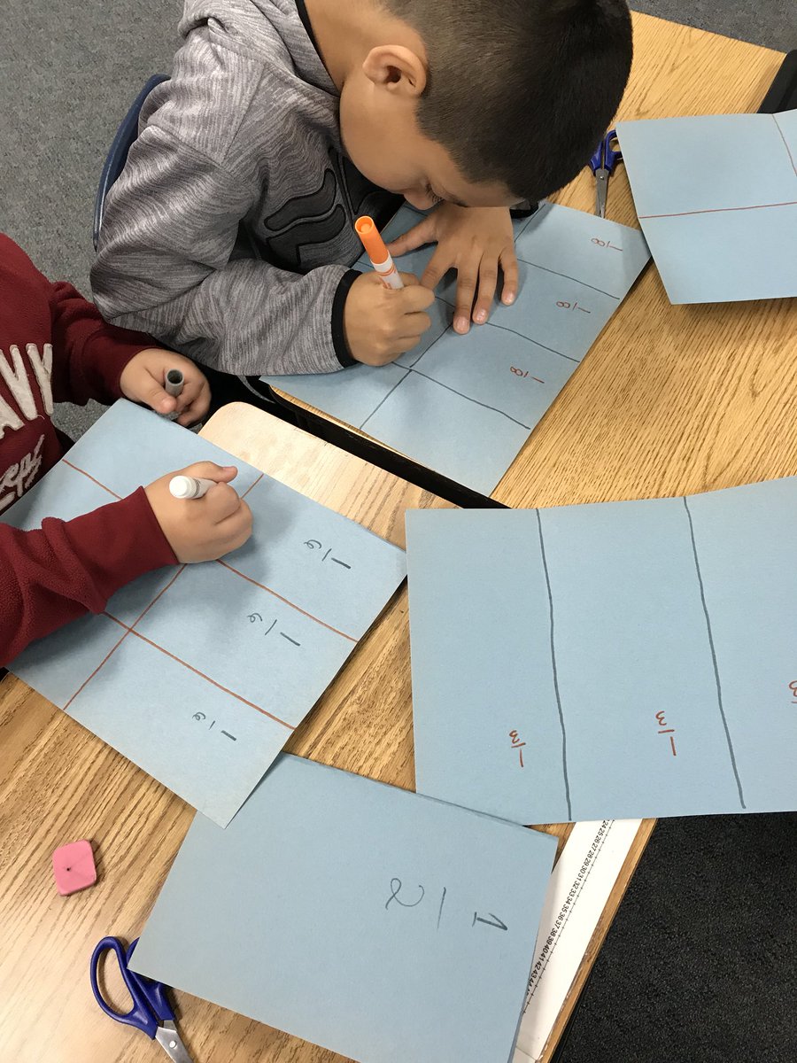 MissLaPuma's tweet image. Labeling each unit fraction! @daviscfb #cfbmath