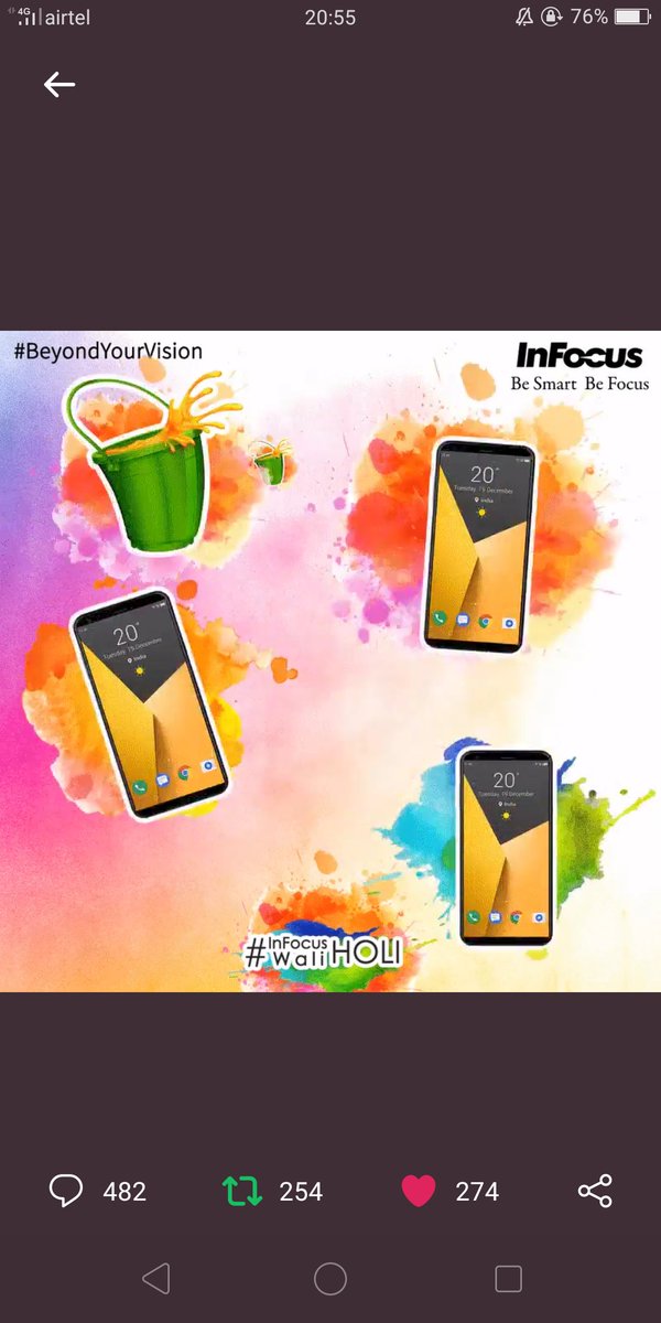 blessedkamal's tweet image. #InFocusVision3 
#InFocusVision3s 
#InFocusWaliHoli 
#HappyHoli 
#Contest 
@sanchitabhartiy 
@niteshvats7 
@thepepperkid 
@prashant__vaja 
@NehalRoys 
@shineysimar 
@porwal_shilpi 
@GuptaMam90
@anahitairani1 
@tofarzeen 
@VHetal 
@kartiksaysnow 
@PVibhandik 
@IVNayak
@geetztandon